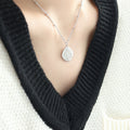Figure In Hat Irregular Pendant Necklace Bead Station Chain view 7