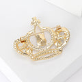 Crystal Crown Brooch in Four Metal and Jewel Colorways view 4