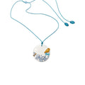 Blue Cord Clear Ocean Resin Pendant Necklaces Statement Jewelry view 5
