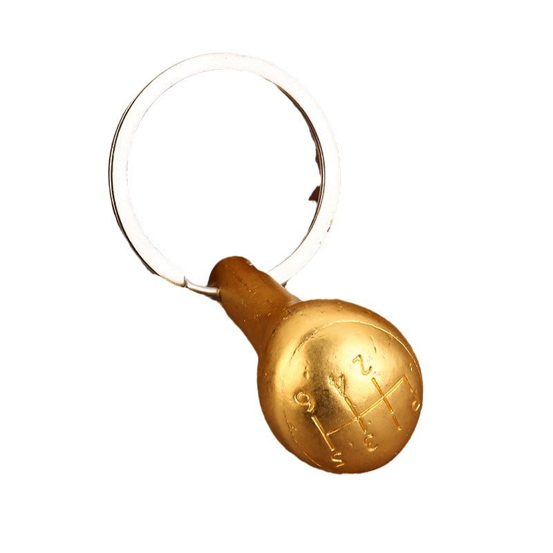 Mini Metal Car Gear Shifter Keychain Creative Auto Accessory