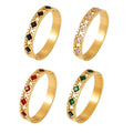 Gold Hinge Bangle Square Glass Zircon Star Frame Four Colors view 5