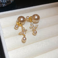 Heart Butterfly Pearl Drop Earrings Decorative Jewelry Design view 6
