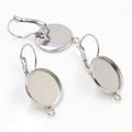 Round French Leverback Earring Settings in Eight Sizes view 2