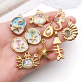 Gold-Tone Crab and Starfish Metal Charms with 20 Listed Options view 3