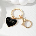 Gold Enamel Honey Heart and Round Keychain 8 Styles view 6