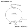 Infinity Heart Zircon Necklace Bracelet Gold Steel Two-Tone view 9