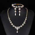 Black Silver Tone Horse Crystal Two Designs Metal Necklace and Earring Set view 6