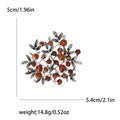 Round Berry Branch Brooch in Eight Bead Color Palettes view 8