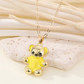 Gold Tone Enamel Koala Bear Pendant Necklaces in Seven Colors view 4