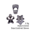 Double Sided Gingerbread Figure Large Hole Bead Metal Jewelry Making Component view 3