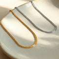 Gold Steel Twisted Sparkle Chain Necklace And Bracelet Set view 2