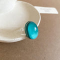 Oval Resin Cabochon Clear Band Rings in Six Colors view 9