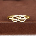 Minimal Infinity Knot Slim Ring In Three Metal Tones view 5