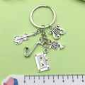 Guitar, Piano and Music Note Charm Keychains Featuring Sax Cassette Across 25 Variations view 3