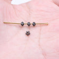 4x4mm 0.07g Gun Black Zinc Alloy Flower Spacer Beads for Necklace Bracelet Jewelry Making