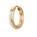 Gold and Silver Tone Crystal and Bead Cluster Hoop Earrings view 5