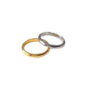 Gold Tone Smooth Polished Domed Plain Metal Band Ring view 5