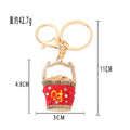 Wealth Fortune Bucket Keychain Gold Coins Cai Charm view 2