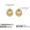 Clear Teardrop Studs