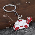 Colorful Turtle Metal Keychain With Split Ring, 12 Color Styles view 2