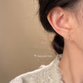 Gold Mini Deer Antler Horn Shaped Stud Earrings Pair view 2