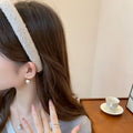 Fuzzy Boucle Padded Headband Coffee Brown Soft Band view 2