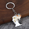 Cartoon Bride And Groom Metal Keychains In 24 Couple Variants view 6