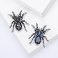 Crystal Spider Brooch With Faceted Crystals And Polished Metal Details view 1