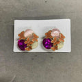 Colorful Crystal Butterfly Stud Earrings in Four Options view 6