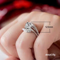 Round Crystal Bridal Style Ring with Curved Pavé Band view 5