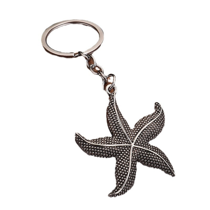Starfish Souvenir Zinc Alloy Keychain Travel Gift Pendant