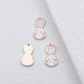 Enamel Bunny Face Charms in Two Colors for Jewelry and Craft Making view 3