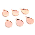 Teardrop Pendant Bezel Settings in Four Plated Finishes view 7