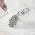 Rhinestone Hamsa Hand Evil Eye Alloy Keychains 4 Styles view 4