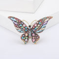 Large Crystal Butterfly Brooch in Six Colorways Clothing Pin view 4