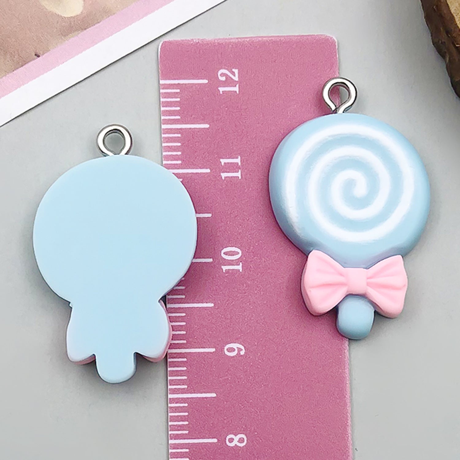 Resin Ice Cream charm pendant for DIY earring necklace keychain phone charm making