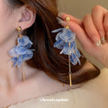 Mixed Fabric Resin And Metal Floral Earring Designs In Multiple Colors view 3