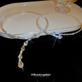 Silver Rhinestone Choker Teardrop Open Heart Bow Styles view 3