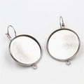 Round French Leverback Earring Settings in Eight Sizes view 4
