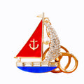 Pearl Sailboat Keychains with Five Loop Styles and Two Wrist Loop Options view 5