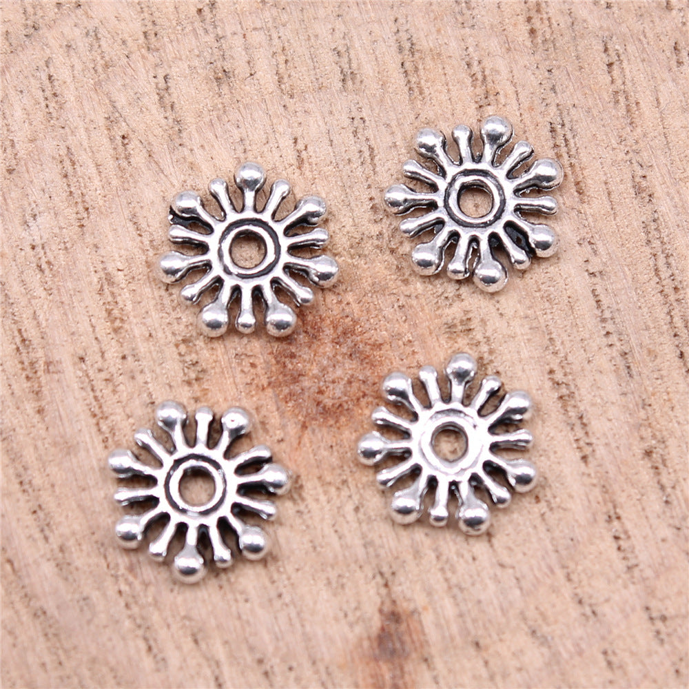 10x2mm 0.32g Multicolor Zinc Alloy Flat Disc Large Hole Spacer Beads for DIY Bracelet Jewelry Making