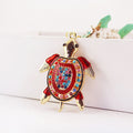 Gold-Tone Rhinestone Turtle Keychain In Six Color Options view 10