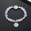 Translucent Bead Stretch Bracelets with Cat Paw Glass Charms view 6