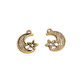Crescent Moon And Star Charm Metal Jewelry Making Component In 3 Finishes view 5