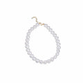 Large White Graduated Pearl Look Single Strand Necklace view 5