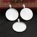 Sunray Texture Round Pendant Bezel Blank for Cabochon Craft view 12
