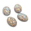 Gray Gold Oval