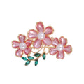 Red Gold Tone Flower Two Designs Metal Brooch Pin 4.6 x 3.2 cm view 1