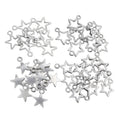 Small Star Charms in Four Distinct Open and Solid Shapes view 5