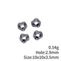 Antique Silver Ruffled Round Spacer Bead for Jewelry Making view 3